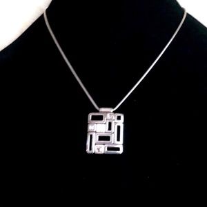 Brighton necklace silver coated. 10” adjustable